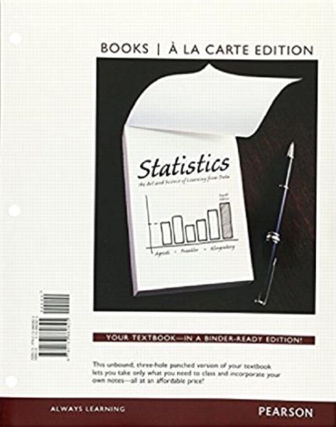 Cover for Alan Agresti · Statistics The Art and Science of Learning from Data, Books a la Carte Edition (Book) (2016)