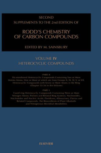 Cover for Ernest H. Rodd · Chemistry of Carbon Compounds (Heterocycles with Seven or More Ring Atoms, Fused-ring Heterocyclic Compounds with Three or More Nitrogen Atoms, etc) (Hardcover Book) [Second Supplement to 2 Revised edition] (1999)