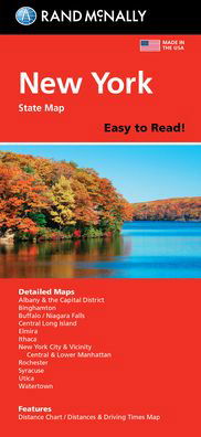Cover for Rand McNally · New York State Map: Rand McNally Easy to Read (Inbunden Bok) (2021)