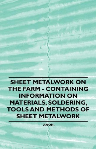 Cover for Anon · Sheet Metalwork on the Farm - Containing Information on Materials, Soldering, Tools and Methods of Sheet Metalwork (Pocketbok) (2011)