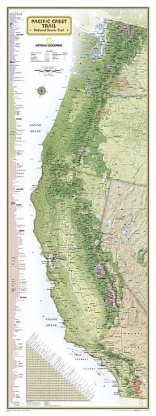Cover for National Geographic Maps · Pacific Crest Trail, Boxed: Wall Maps History &amp; Nature (Kort) [2020th edition] (2020)