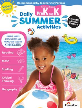 Cover for Evan Moor · Evan-Moor Daily Summer Activities, Between Pre-K and Kindergarten Activity Book; Summer Learning Workbook for Children (Taschenbuch) (2018)