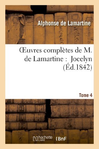 Cover for Sans Auteur · Oeuvres Completes De M. De Lamartine. Jocelyn T. 4 (Pocketbok) (2022)