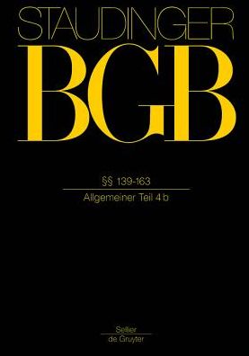 Cover for Staudinger · Bgb.§§ 139-163 (Book) (2015)