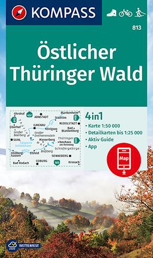 KOMPASS Wanderkarte 813 Östlicher Thüringer Wald - KOMPASS-Karten GmbH - Books - Kompass Karten GmbH - 9783991210825 - May 6, 2021