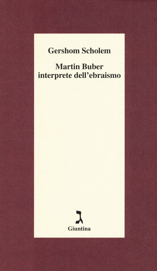 Cover for Gershom Scholem · Martin Buber Interprete Dell'Ebraismo (Book)