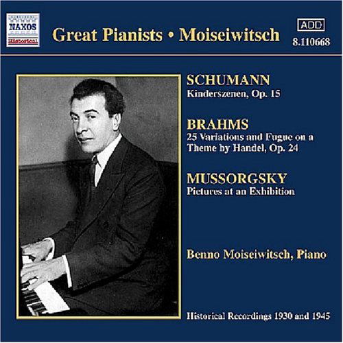 Moiseiwitsch Vol.1 - Schumann / Brahms / Moussorgs - Música - NAXOS - 0636943166826 - 16 de julio de 2001