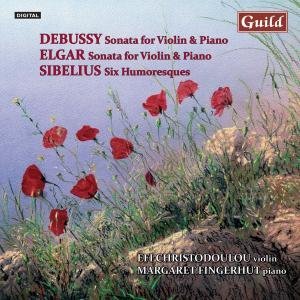 Cover for Debussy / Elgar / Christodoulou / Fingerhut · Violin Music by Debussy Elgar Sibelius (CD) (2012)