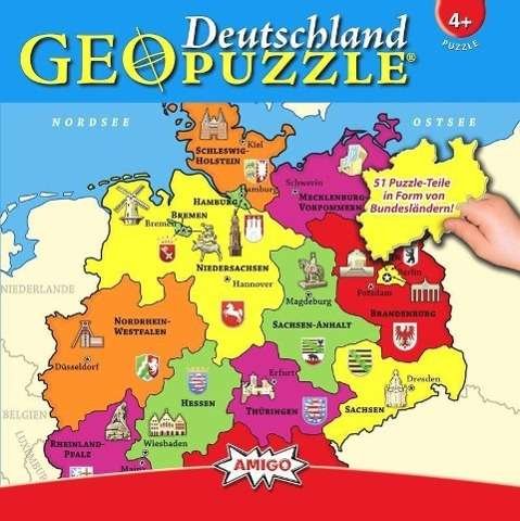 GeoPuzzle - Deutschland - GeoPuzzle - Deutschland - Fanituote - Amigo - 4007396003826 - torstai 19. huhtikuuta 2018