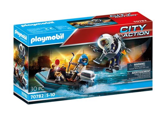 Cover for Playmobil · Playmobil 70782 Politiejetpack Arrestatie van de Kunstdief (Leketøy)