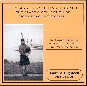 Cover for Donald Macleod · Piobaireachd Tutorial 18 (CD) (2011)