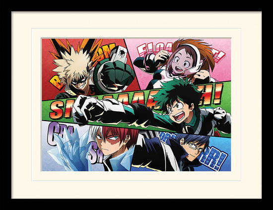 Cover for My Hero Academia · My Hero Academia - Comic Action (Stampa In Cornice Bordata Vetro 30X40Cm) (MERCH)