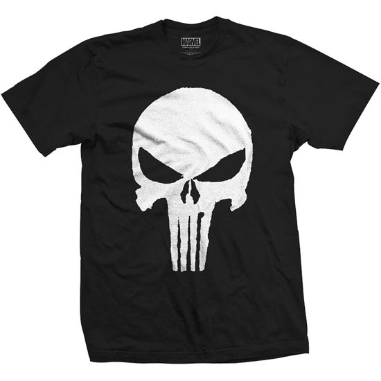 Marvel Comics Unisex T-Shirt: Punisher Jagged Skull - Marvel Comics - Marchandise - Bravado - 5055979932826 - 