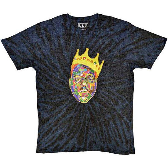 Cover for Biggie Smalls · Biggie Smalls Unisex T-Shirt: Crown (Wash Collection) (T-shirt) [size L] [Blue - Unisex edition]