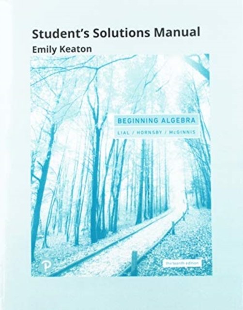 Cover for Margaret Lial · Student Solutions Manual for Beginning Algebra (Taschenbuch) (2019)
