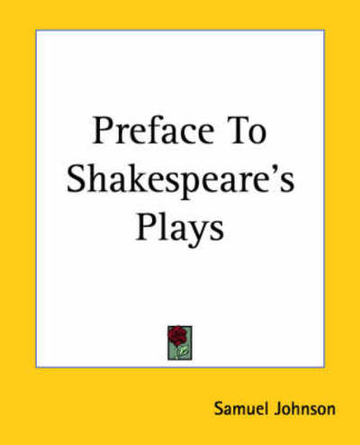 Cover for Samuel Johnson · Preface to Shakespeare's Plays (Paperback Bog) (2004)