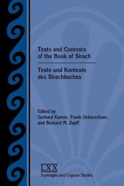 Cover for Gerhard Karner · Texts and Contexts of the Book of Sirach / Texte und Kontexte des Sirachbuches (Paperback Book) (2017)