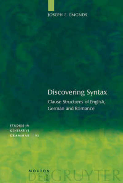Cover for J.E. Emonds · Discovering Syntax (Book) (2007)