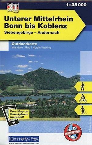 Cover for Kummerly &amp; Frey,Switzerland · Unterer Mittelrhein Bonn to Koblenz 2012 (Map) (2012)