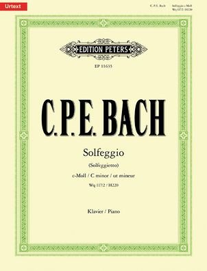 Solfeggio (Solfeggietto) - Carl Philipp Emanuel Bach - Bücher - Edition Peters - 9790014136826 - 24. Juni 2021