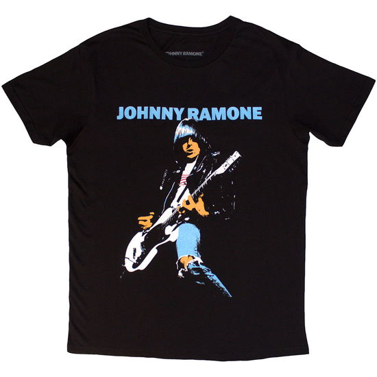 Cover for Johnny Ramone · Johnny Ramone Unisex T-Shirt: Ripped Denim (Black) (T-shirt)