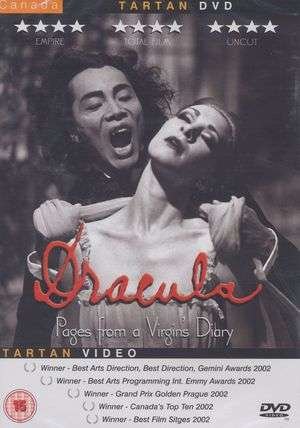 Dracula - Pages From A Virgins Diary - Guy Maddin - Film - Tartan Video - 5023965346827 - 30. marts 2009