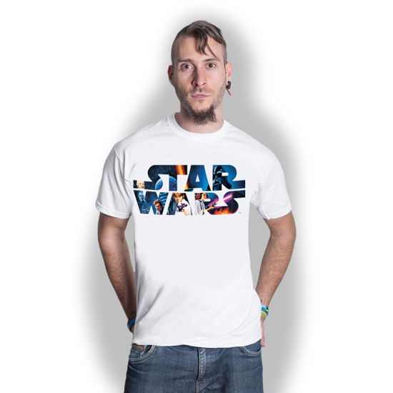 Cover for Star Wars · Star Wars Unisex T-Shirt: Space Montage 3. (CLOTHES) [size M] [White - Unisex edition] (2015)