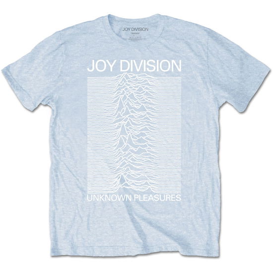 Cover for Joy Division · Joy Division Unisex T-Shirt: Unknown Pleasures White On Blue (T-shirt) [size S] [Blue - Unisex edition]