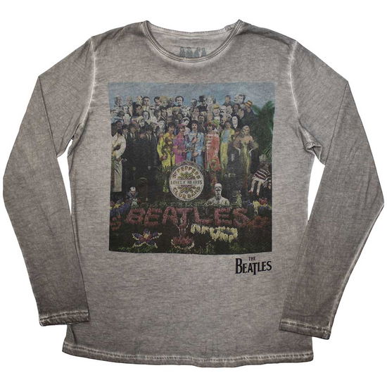 Cover for The Beatles · The Beatles Unisex Long Sleeve T-Shirt: Sgt Pepper Stone Wash (CLOTHES) [size XS] (2024)