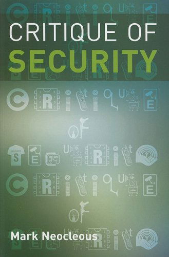 Cover for Mark Neocleous · Critique of Security (Paperback Book) (2008)