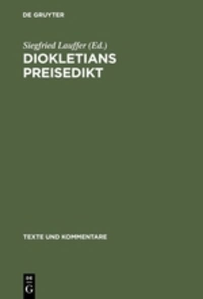 Cover for Siegfried Lauffer · Diokletians Preisedikt (Book) (1970)
