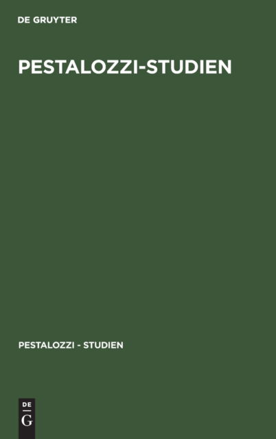 Cover for Pestalozzi-Studien (Book) (1932)