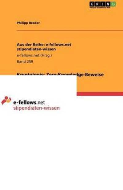 Cover for Brader · Kryptologie: Zero-Knowledge-Bewe (Book) [German edition] (2011)