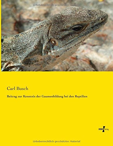 Cover for Carl Busch · Beitrag Zur Kenntnis Der Gaumenbildung Bei den Reptilien (Pocketbok) [German edition] (2019)