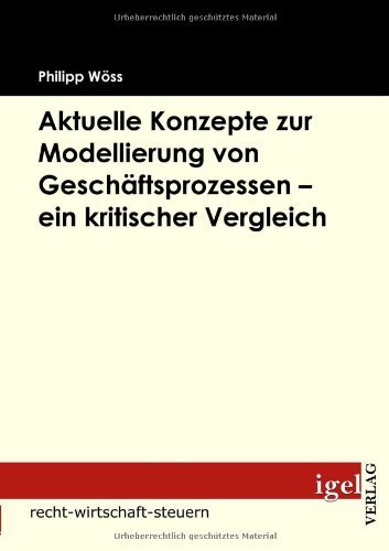 Cover for Philipp Wöss · Aktuelle Konzepte Zur Modellierung Von Geschäftsprozessen - Ein Kritischer Vergleich (Pocketbok) [German edition] (2011)