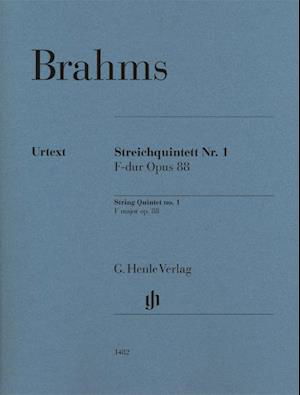 String Quintet no. 1 F major op. 88 - Johannes Brahms - Bøger - Henle, G. Verlag - 9790201814827 - 9. november 2021