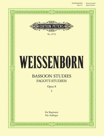 Bassoon Studies Op.8 Vol.1 - Weissenborn - Książki - Edition Peters - 9790577083827 - 12 kwietnia 2001