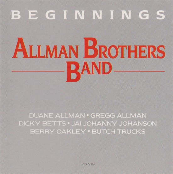 Cover for Allman Brothers Band · Beginnings (CD)