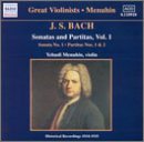 Sonatas & Partitas Vol.1 - Johann Sebastian Bach - Musiikki - NAXOS - 0636943191828 - torstai 31. toukokuuta 2001