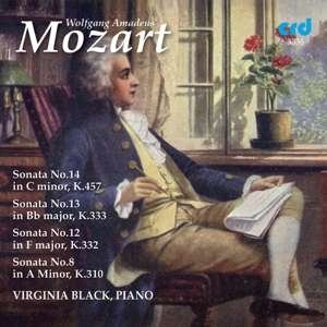 Cover for Virginia Black · Wolfgang Amadeus Mozart: Piano Sonatas: Sonata No. 14 In Cminor / Sonata No. 13 In Bb Major / Sonata No. 12 In F Major / Sonata No. 8 In A Minor (CD) (2019)