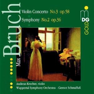 Violin Concerto 3 / Symphony 2 - Bruch / Krecher / Schmalfuss - Musiikki - MDG - 0760623086828 - tiistai 13. huhtikuuta 1999