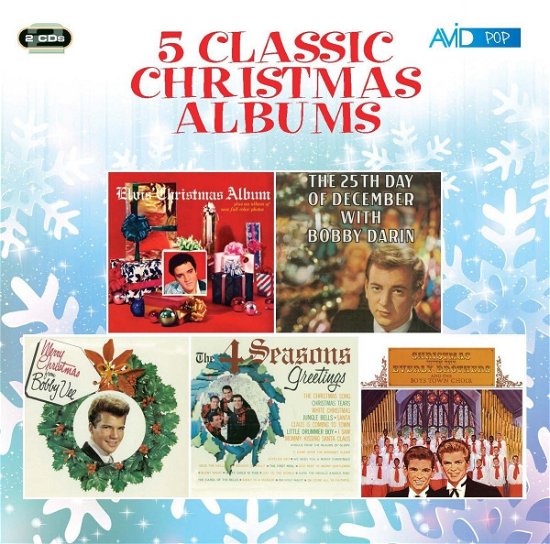 Cover for Elvis Presley / Bobby Darin / Bobby Vee / the Four Seasons / Everly Brothers · 5 Classic Christmas Albums (CD) (2016)