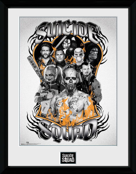 Cover for Dc Comics: Suicide Squad · Dc Comics: Suicide Squad - Group Orange Flame (Stampa In Cornice 30x40 Cm) (Legetøj)