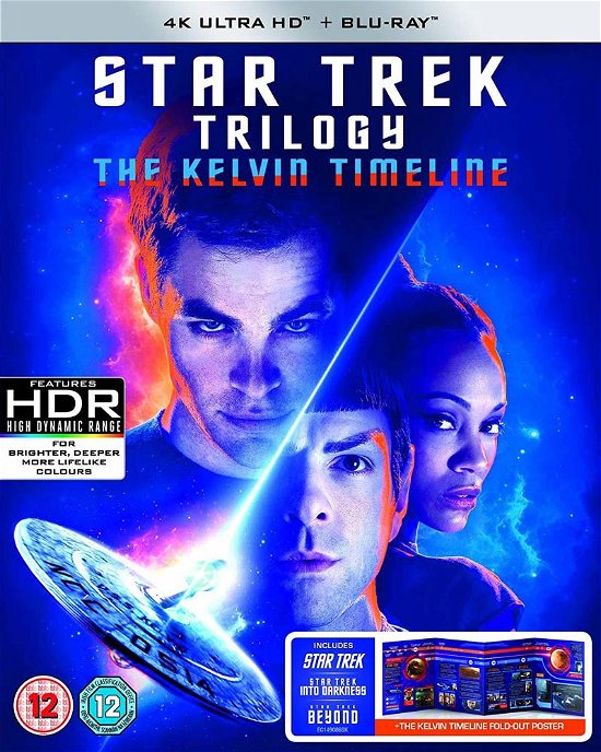 Cover for Fox · Star Trek (2009) / Star Trek Into Darkness / Star Trek Beyond Trilogy - The Kelvin Timeline (Blu-ray) (2019)