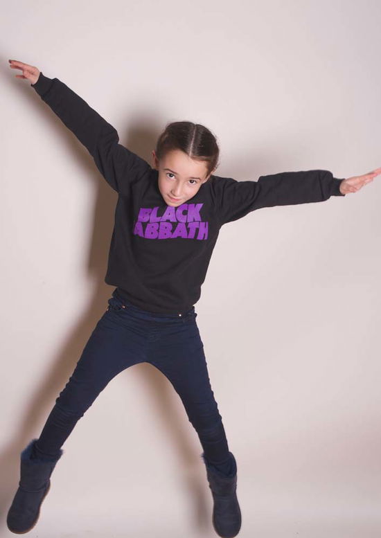 Cover for Black Sabbath · Black Sabbath Kids Sweatshirt: Wavy Logo (3-4 Years) (Klær) [size 3-4yrs] [Black - Kids edition]