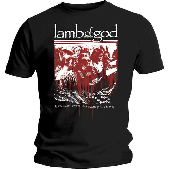 Lamb Of God Unisex T-Shirt: Enough is Enough - Lamb Of God - Produtos - MERCHANDISE - 5056170639828 - 15 de janeiro de 2020