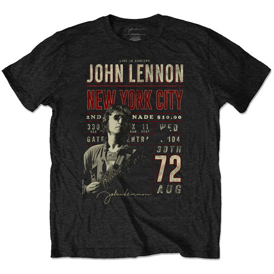 Cover for John Lennon · John Lennon Unisex T-Shirt: NYC '72 (Eco-Friendly) (T-shirt) [size S] [Black - Unisex edition]