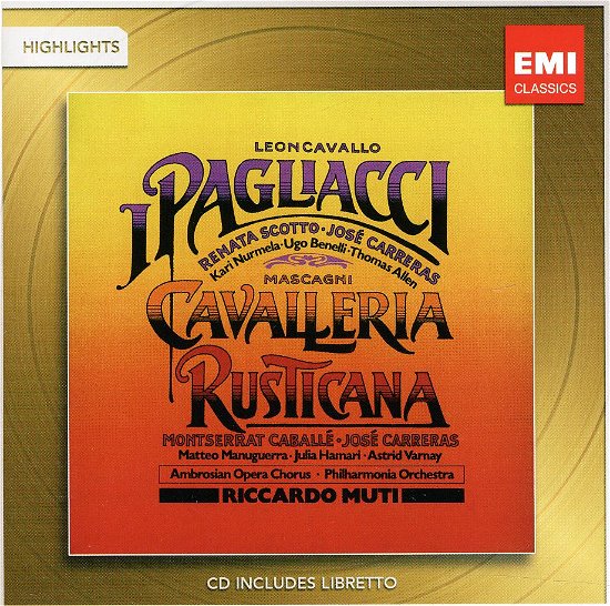 Mascagni: Cavalleria Rusticana - Riccardo Muti - Música - Emi - 5099909483828 - 13 de septiembre de 2011