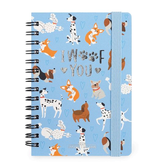 Cover for Legami · 12-month Diary - 2024 - Small Weekly Spiral Bound Diary - Dogs (Paperback Book) (2023)