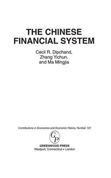 Cover for Cecil R. Dipchand · The Chinese Financial System (Hardcover Book) (1994)